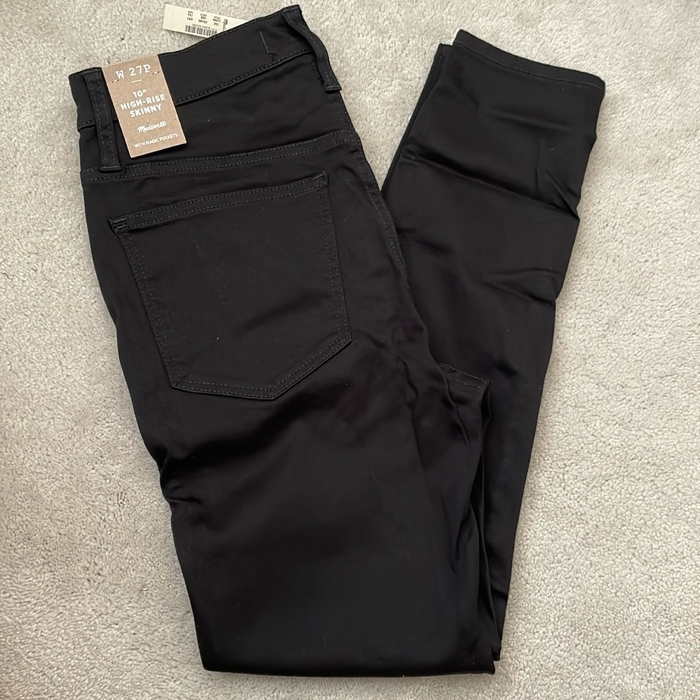 Madewell High Rise 27 Petite Black Skinny Jeans